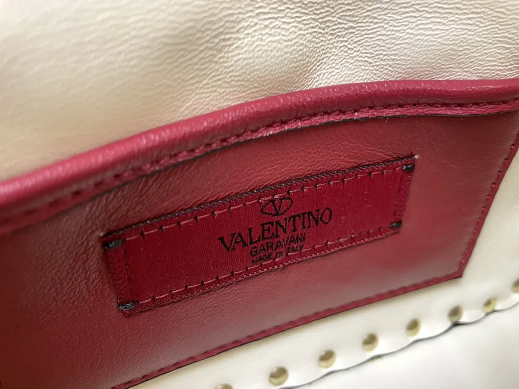 Valentino Cream Quilted Bag - Hình 8