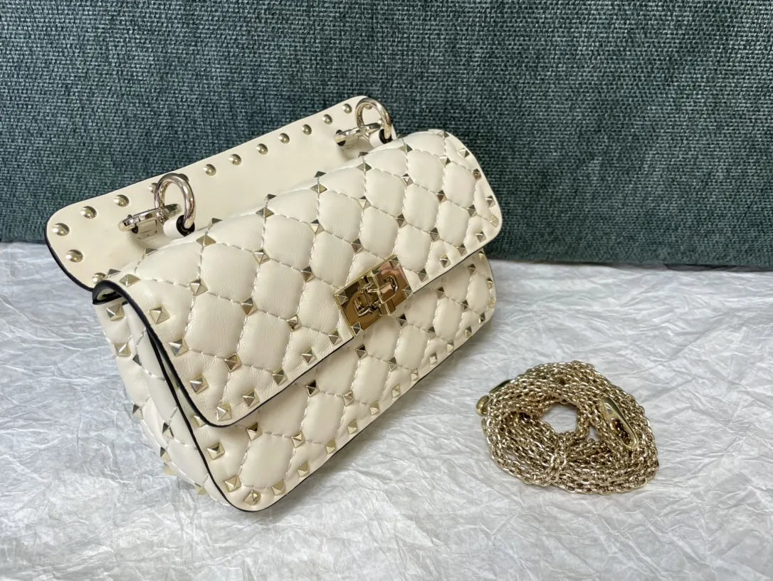 Valentino Cream Quilted Bag