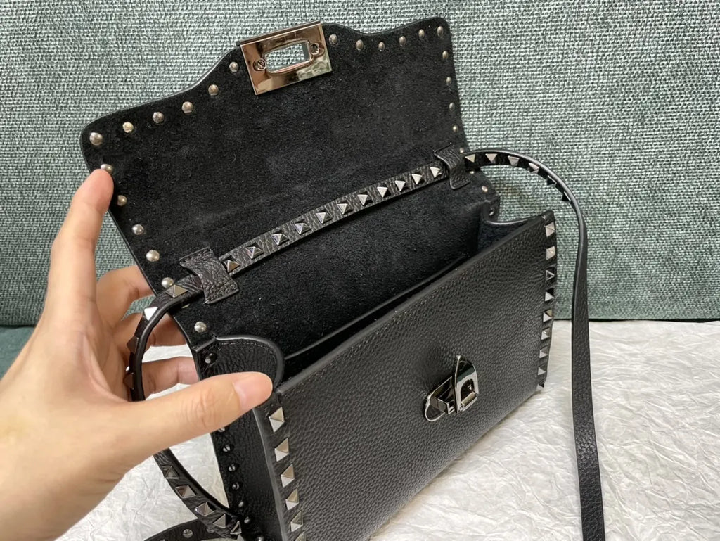 Valentino Spike Me Bag Black - Hình 8