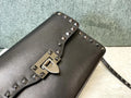 Valentino Black Studded Flap Bag