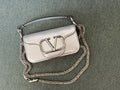 Valentino Silver VLogo Chain Bag