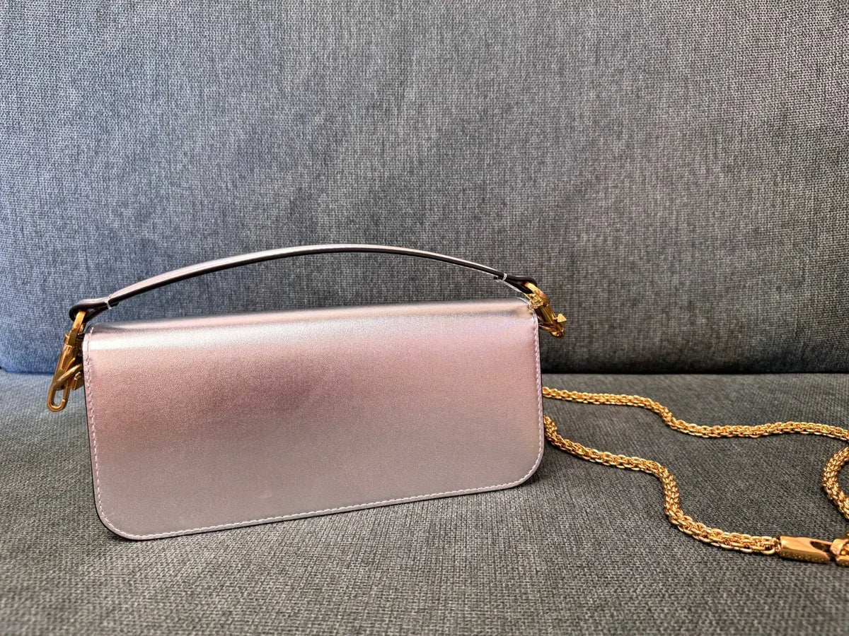 Valentino Silver Crystal VLogo Bag - Hình 5