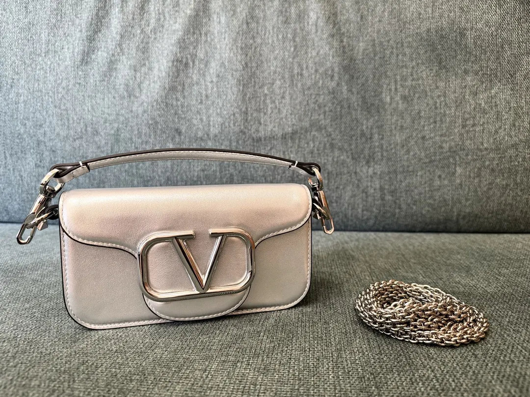 Valentino Silver VLogo Chain Bag - Hình 2