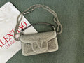 chain Valentino Silver Crystal Mini Bag