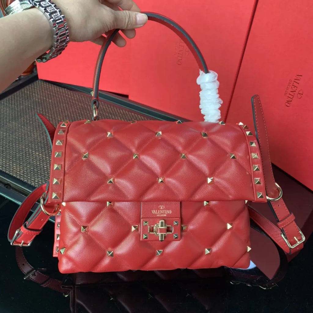 Valentino Red Roman Stud Bag