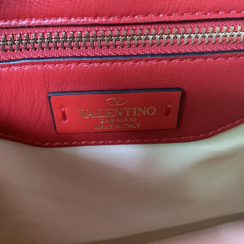 Valentino Red Roman Stud Bag - Hình 9