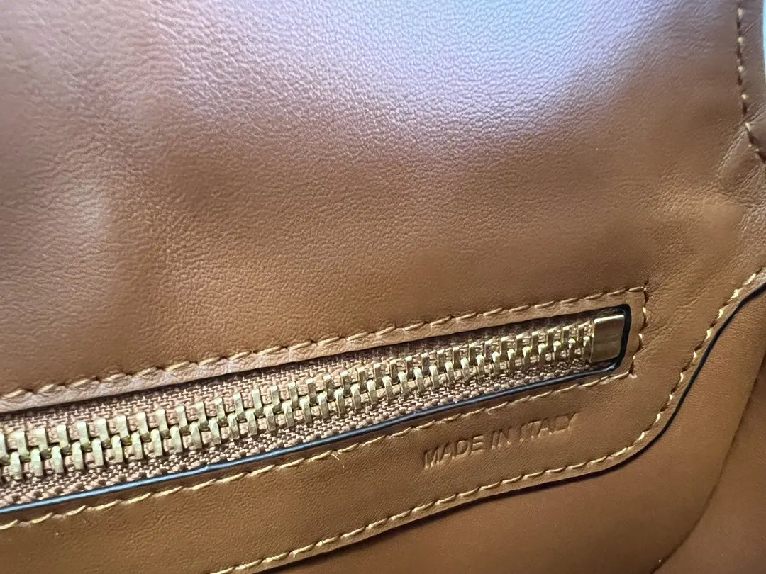 gold Valentino Caramel Shoulder Bag - Hình 9