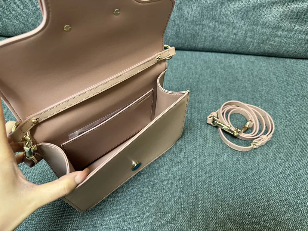 Valentino Beige Leather Shoulder Bag - Hình 9