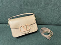 Valentino Beige Leather Shoulder Bag