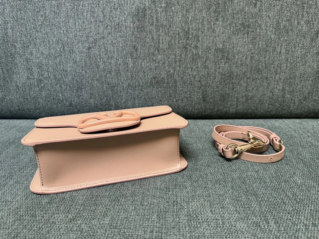 Valentino Beige Leather Shoulder Bag - Hình 5