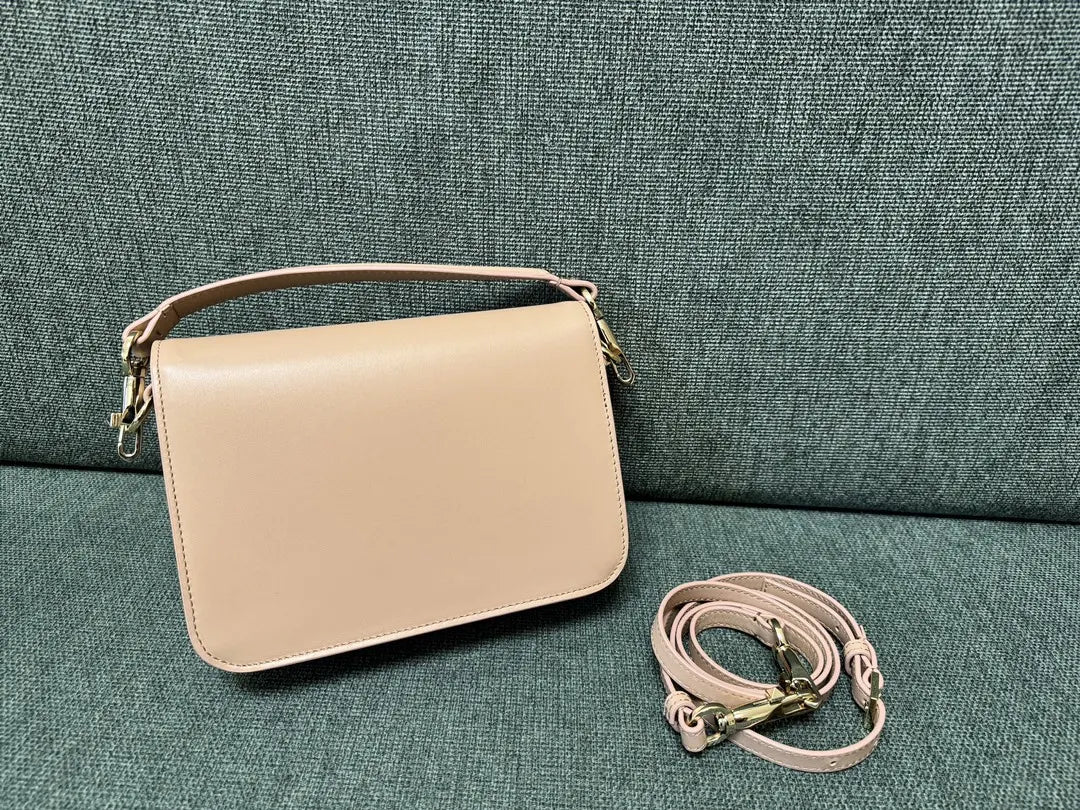 Valentino Beige Leather Shoulder Bag - Hình 4