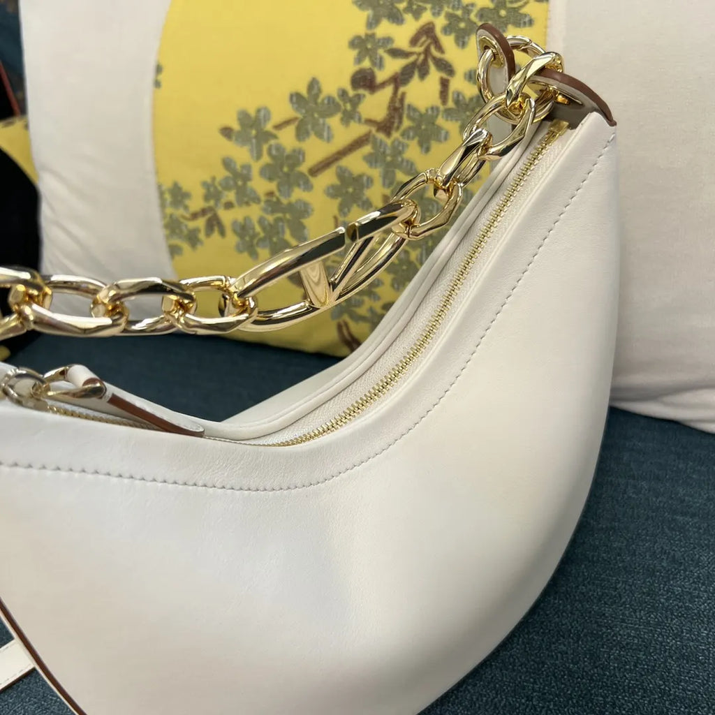 Valentino White Leather Hobo - Hình 3