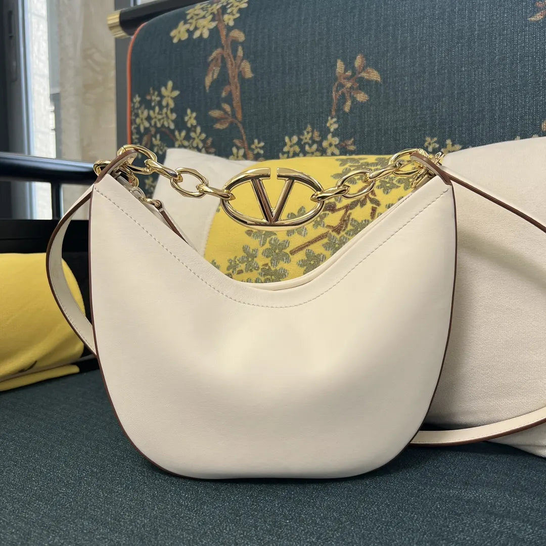 Valentino White Leather Hobo