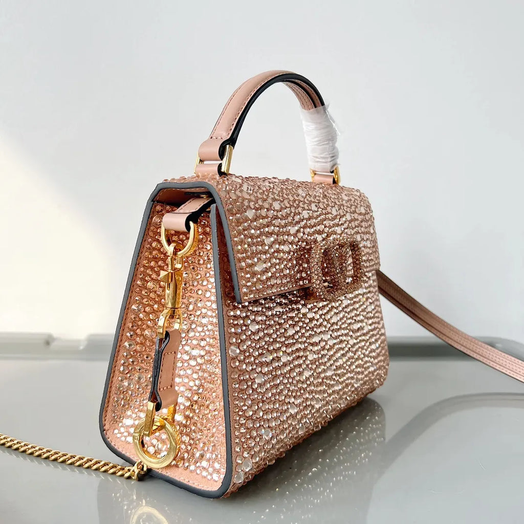 Valentino Rose Crystal Bag - Hình 5
