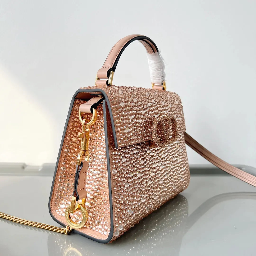 Valentino Rose Crystal Bag - Hình 5
