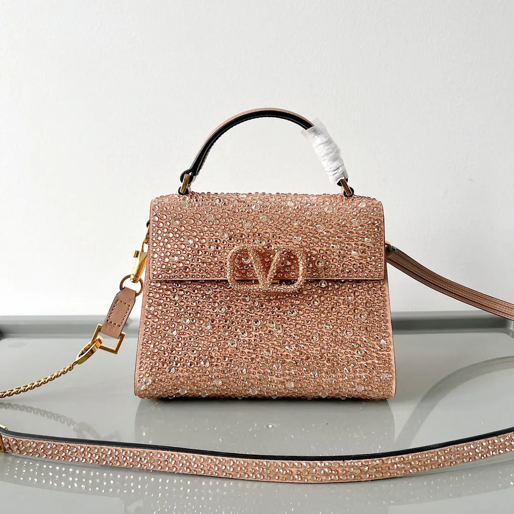 Valentino Rose Crystal Bag - Hình 2