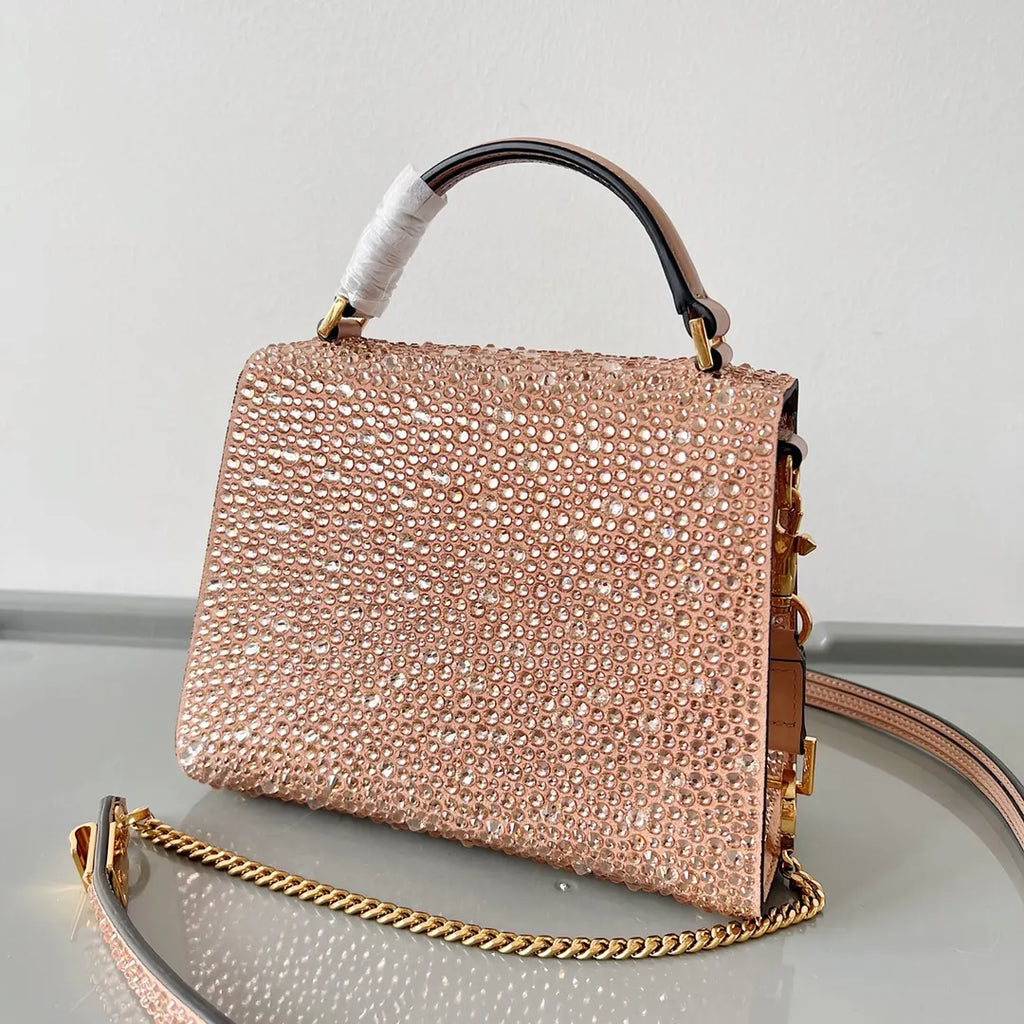 Valentino Rose Crystal Bag - Hình 6