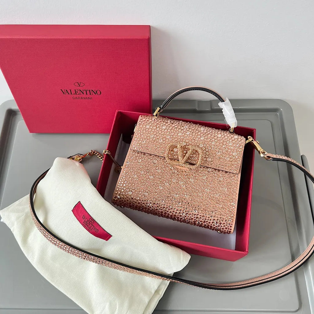 Valentino Rose Crystal Bag