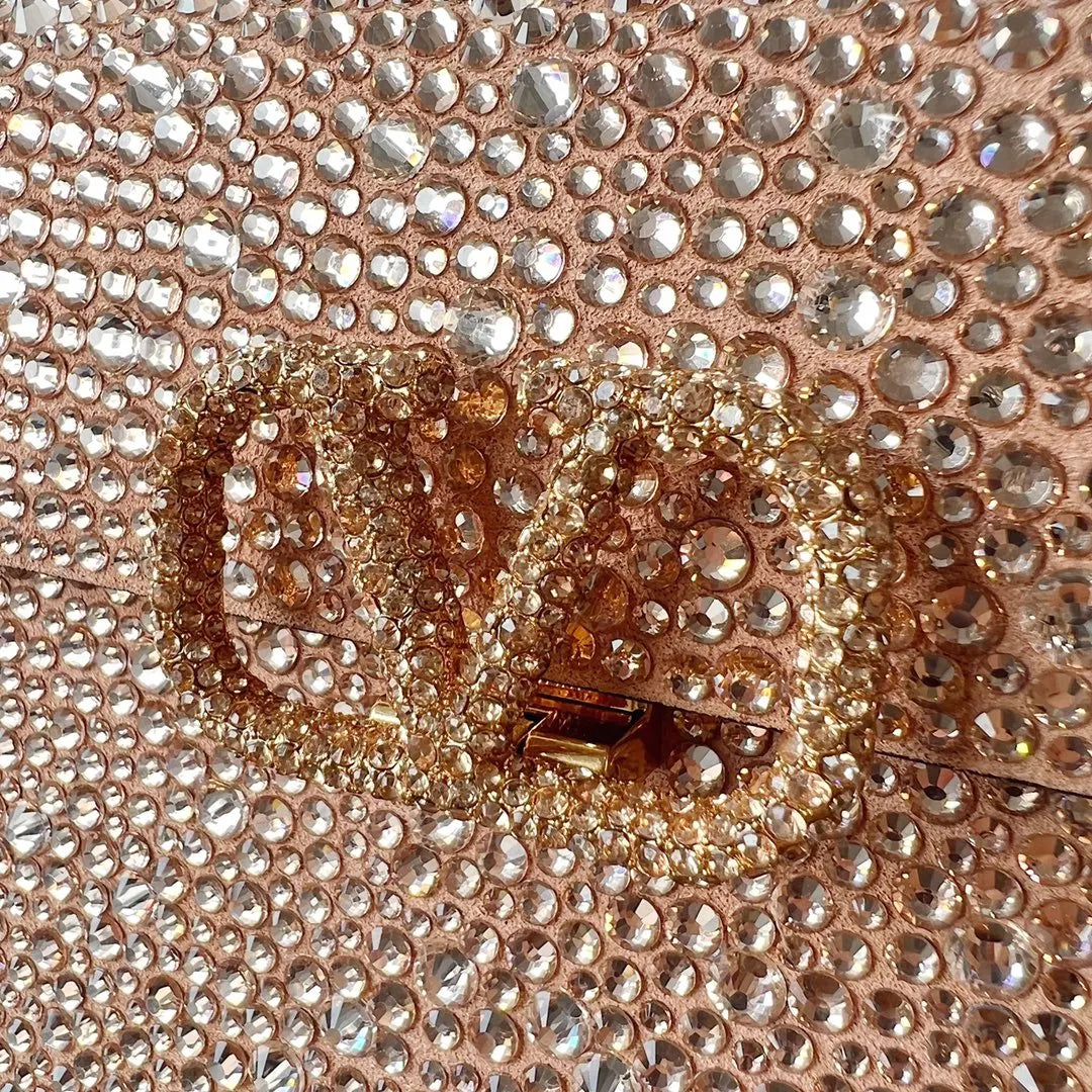 Valentino Rose Crystal Bag - Hình 4