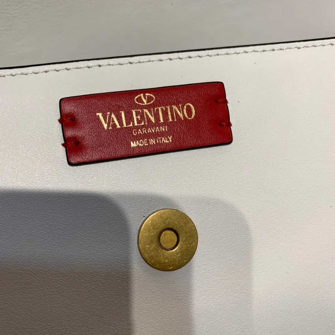 Valentino White VLogo Bag - Hình 8
