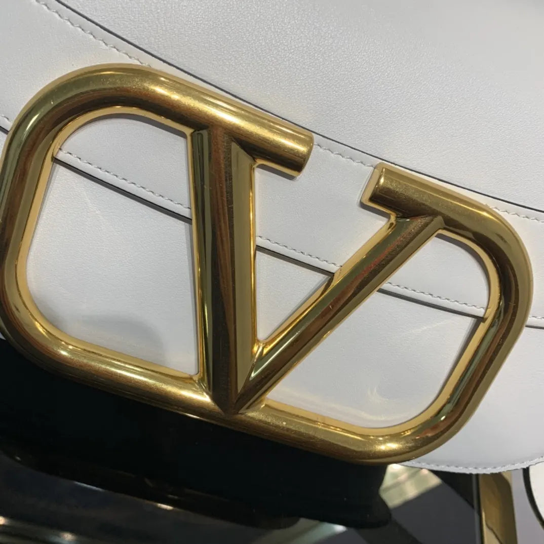 Valentino White VLogo Bag - Hình 2