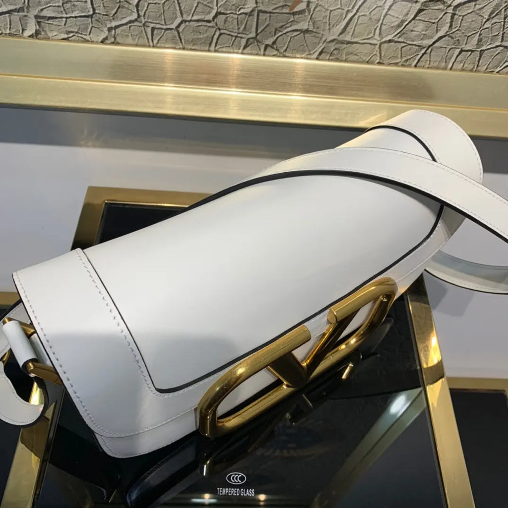 Valentino White VLogo Bag - Hình 3