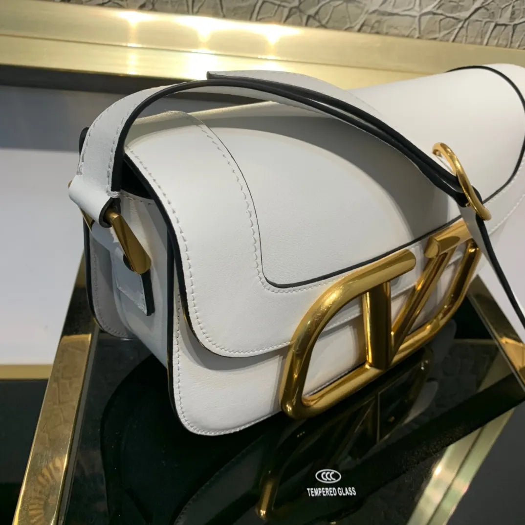 Valentino White VLogo Bag - Hình 4