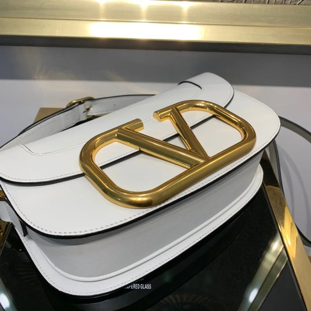 Valentino White VLogo Bag - Hình 5