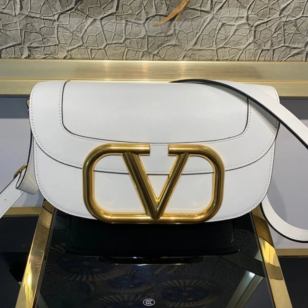 Valentino White VLogo Bag